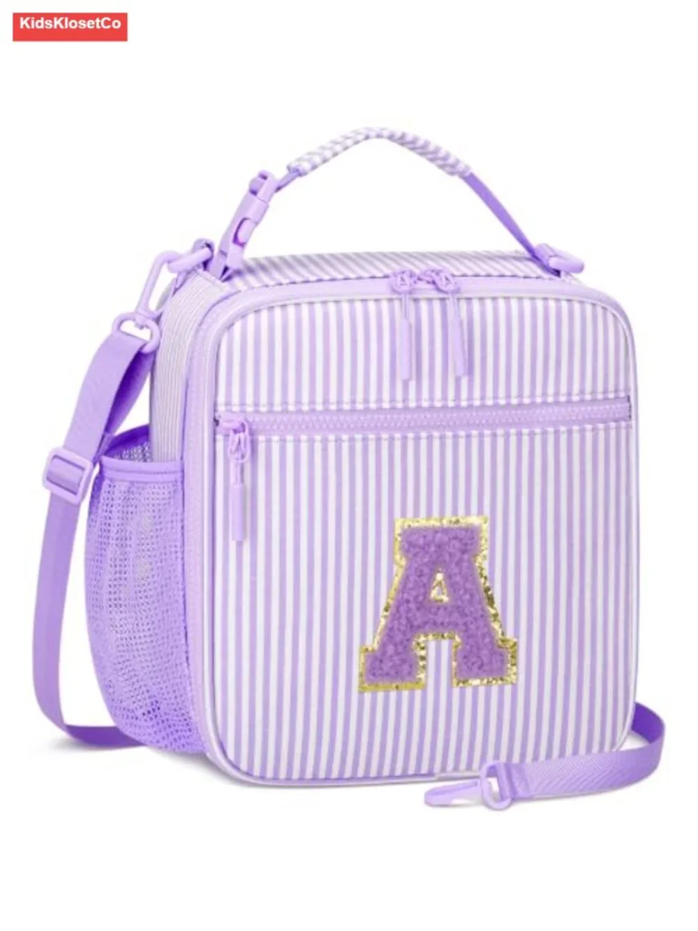 Insulated Lunch Bag for Kids Girls School Gift Personalized Initial 6-Hour
